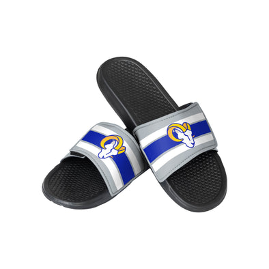 FOCO NFL Youth Los Angeles Rams Legacy Sport Slide Flip Flop Sandals