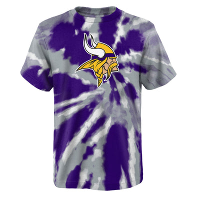 Outerstuff NFL Youth Boys Minnesota Vikings Team Logo Tie Dye T-Shirt