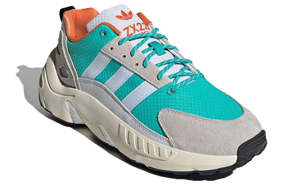 Adidas Men's ZX 22 Boost Shoes, Cloud White/Semi Mint Rush/Semi