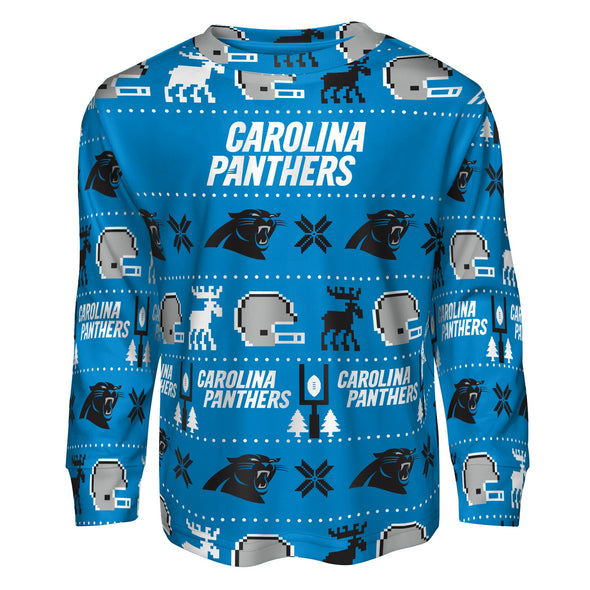 Outerstuff NFL Youth Boys Carolina Panthers Winter Pajamas Top & Bottom Set