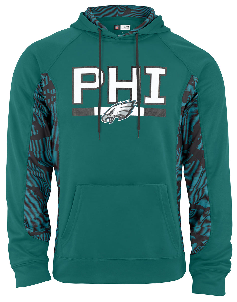 Zubaz NFL Men s Philadelphia Eagles Elevated Hoodie With Camo Lines Fanletic