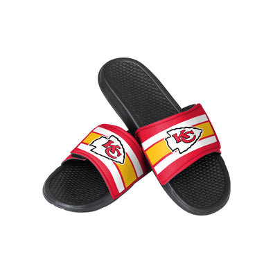 FOCO NFL Youth Kansas City Chiefs Legacy Sport Slide Flip Flop Sandals
