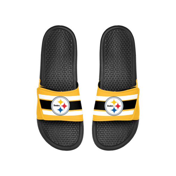 FOCO NFL Youth Pittsburgh Steelers Legacy Sport Slide Flip Flop Sandals