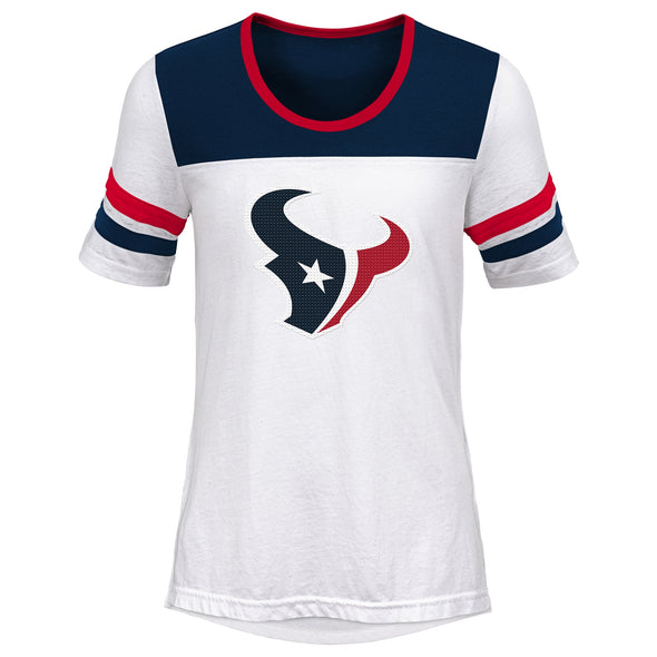 Outerstuff NFL Youth Girls Houston Texans Tail Back Short Sleeve T-Shirt