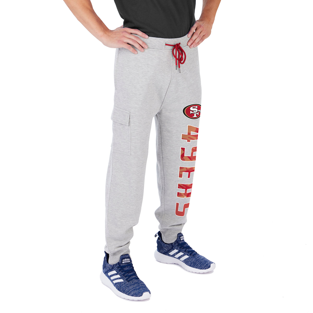 Zubaz Men's NFL San Francisco 49ers Heather Gray Cargo Sweatpants – Fanletic