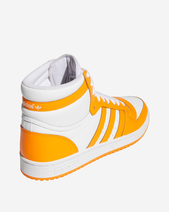 Adidas Originals Men's Top Ten Hi Basketball Shoes, White/Orange Rush