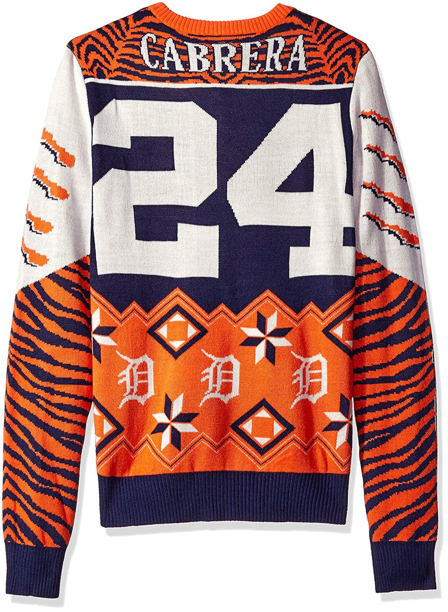KLEW MLB Men's Detroit Tigers Miguel Cabrera #24 Ugly Sweater – Fanletic