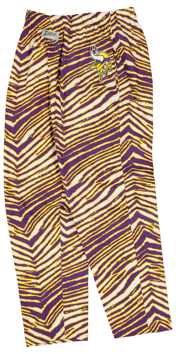 Zubaz NFL Men's Minnesota Vikings Viper Accent Elevated Jacquard Track Pants