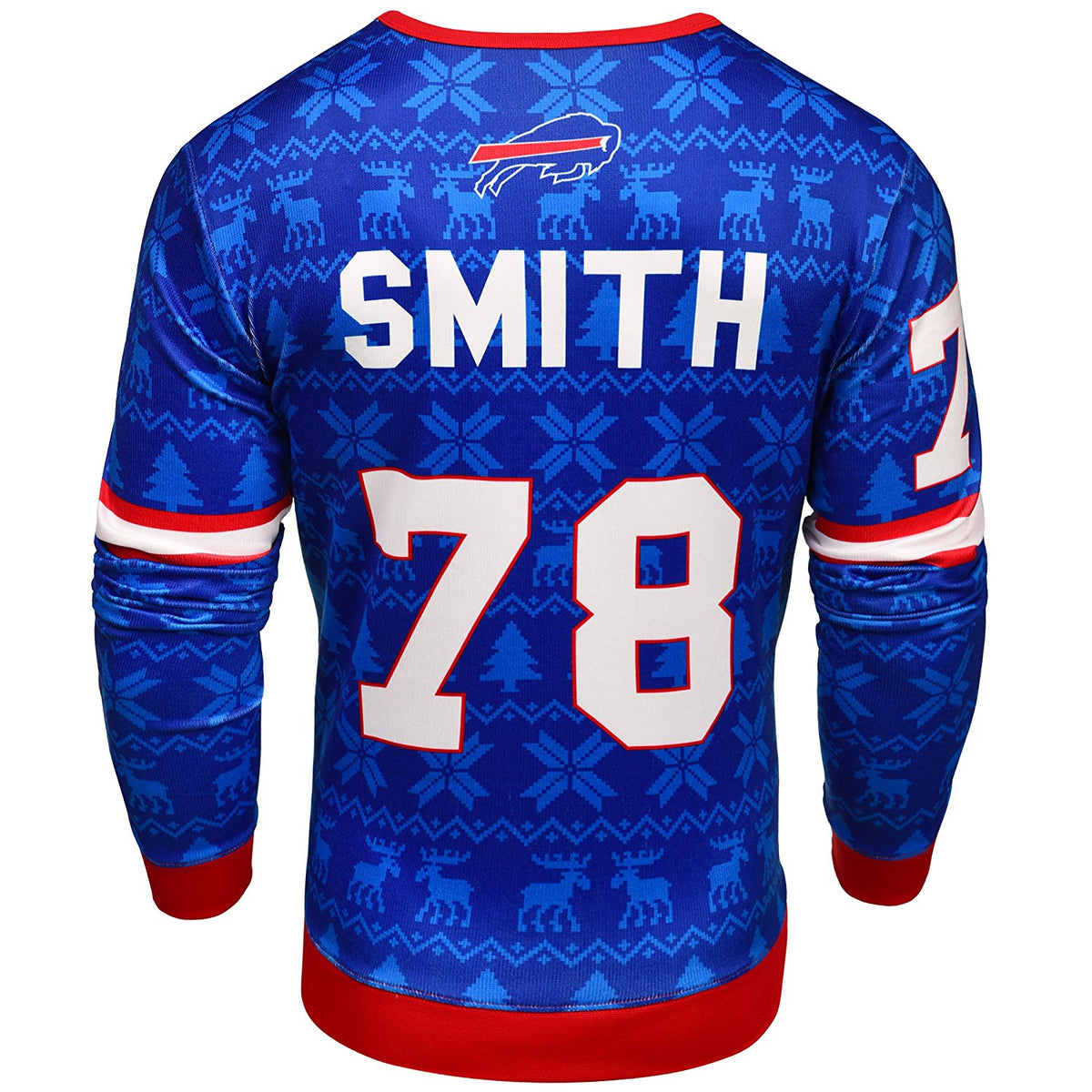 Men's Buffalo Bills Ugly Sweater Crewneck Pajama Set