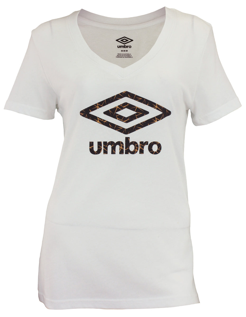 Tシャツ・カットソー UMBRO Rose Graphic Short Sleeve T-Shirt White MelangeUP323CR Umbro Women's Crackle Rose Logo Short Sleeve Tee, Color