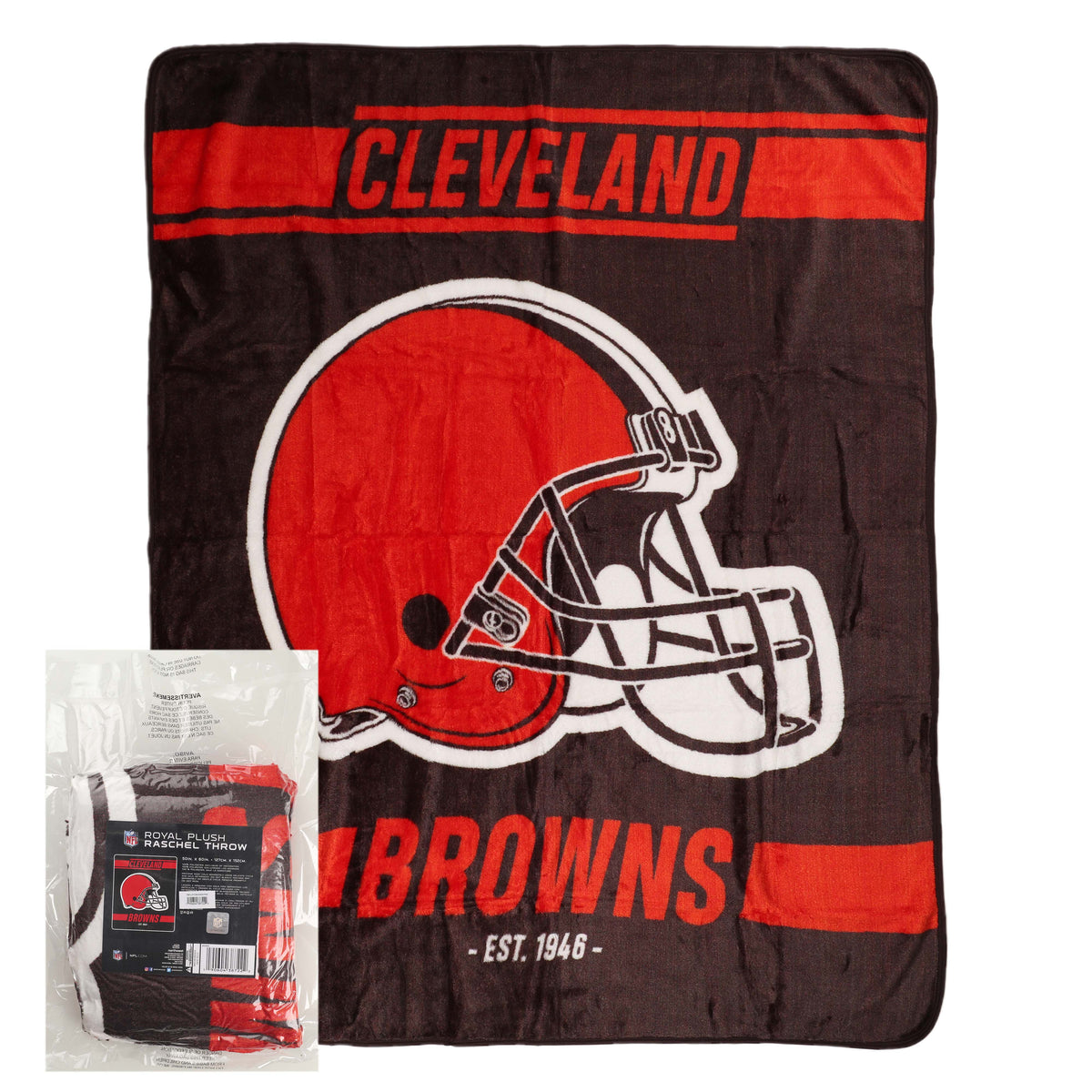 Cleveland Browns 50'' x 60'' Plush Raschel Throw