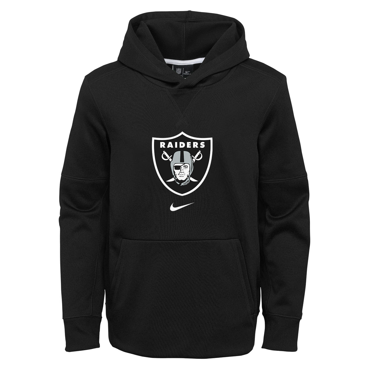 Nike NFL Youth Circuit Logo Essential Performance Pullover Hoodie, Oakland Raiders Medium (10/12)