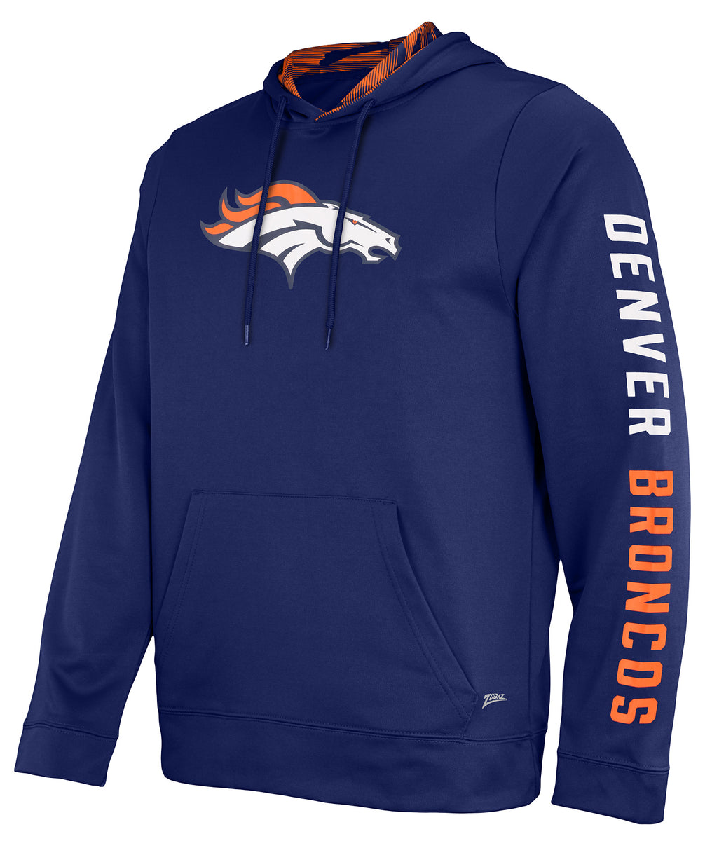 Zubaz NFL Men's Denver Broncos Solid Team Hoodie with Camo Lined Hood –  Fanletic