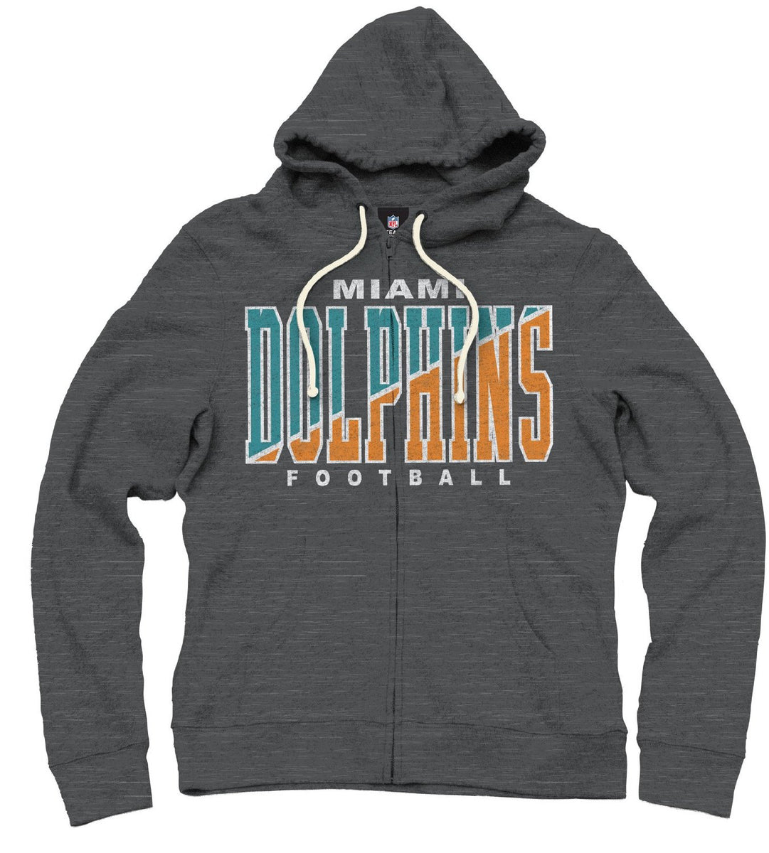 Miami Dolphins NFL Football Mens Split Formation Fleece Hoodie