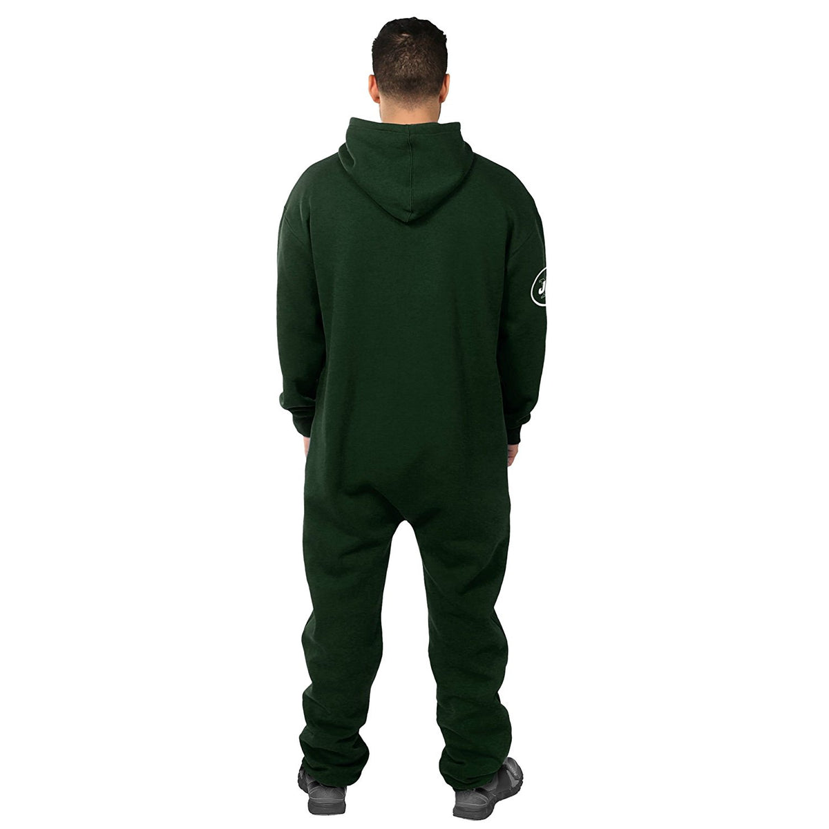 NFL Team Apparel Mens New York Jets Green Hooded Fleece Jumpsuit New XS