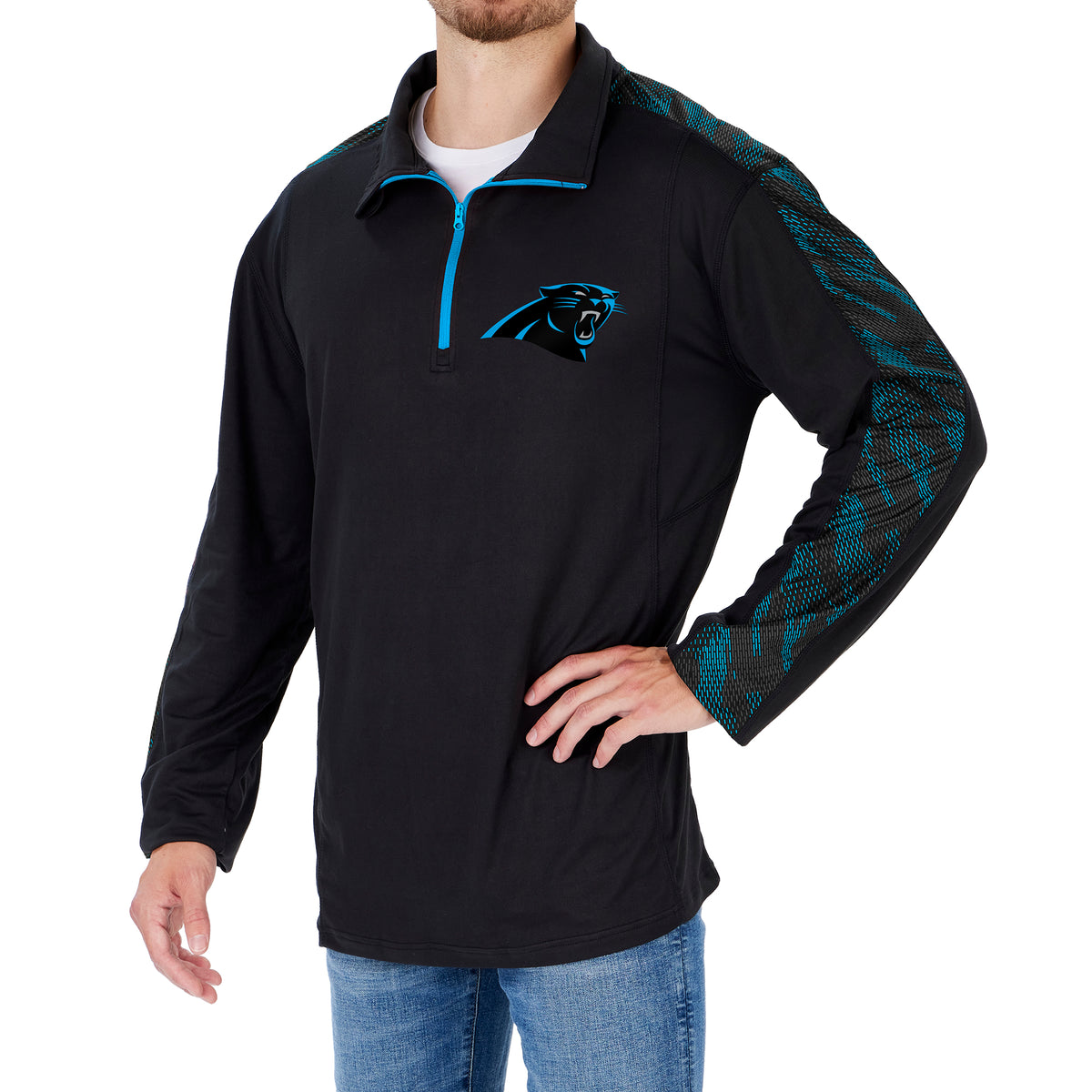 Zubaz NFL Men's Carolina Panthers Hoodie w/ Oxide Sleeves – Fanletic