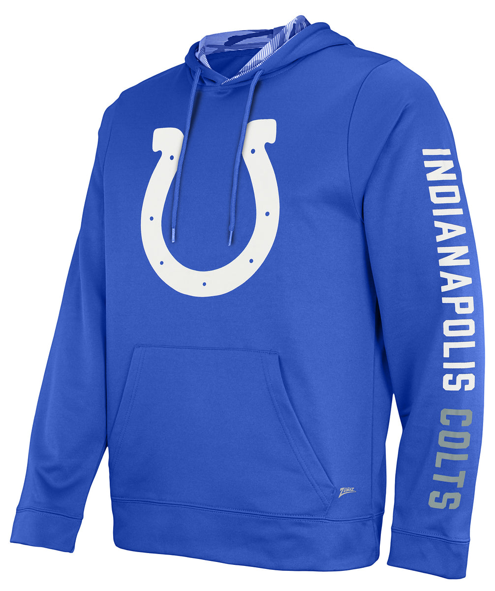 Zubaz NFL Men's Indianapolis Colts Solid Team Hoodie with Camo