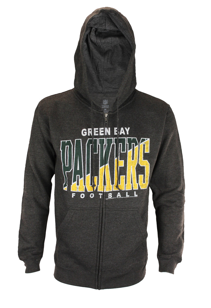 Green Bay Packers NFL Football Mens Split Formation Fleece Hoodie