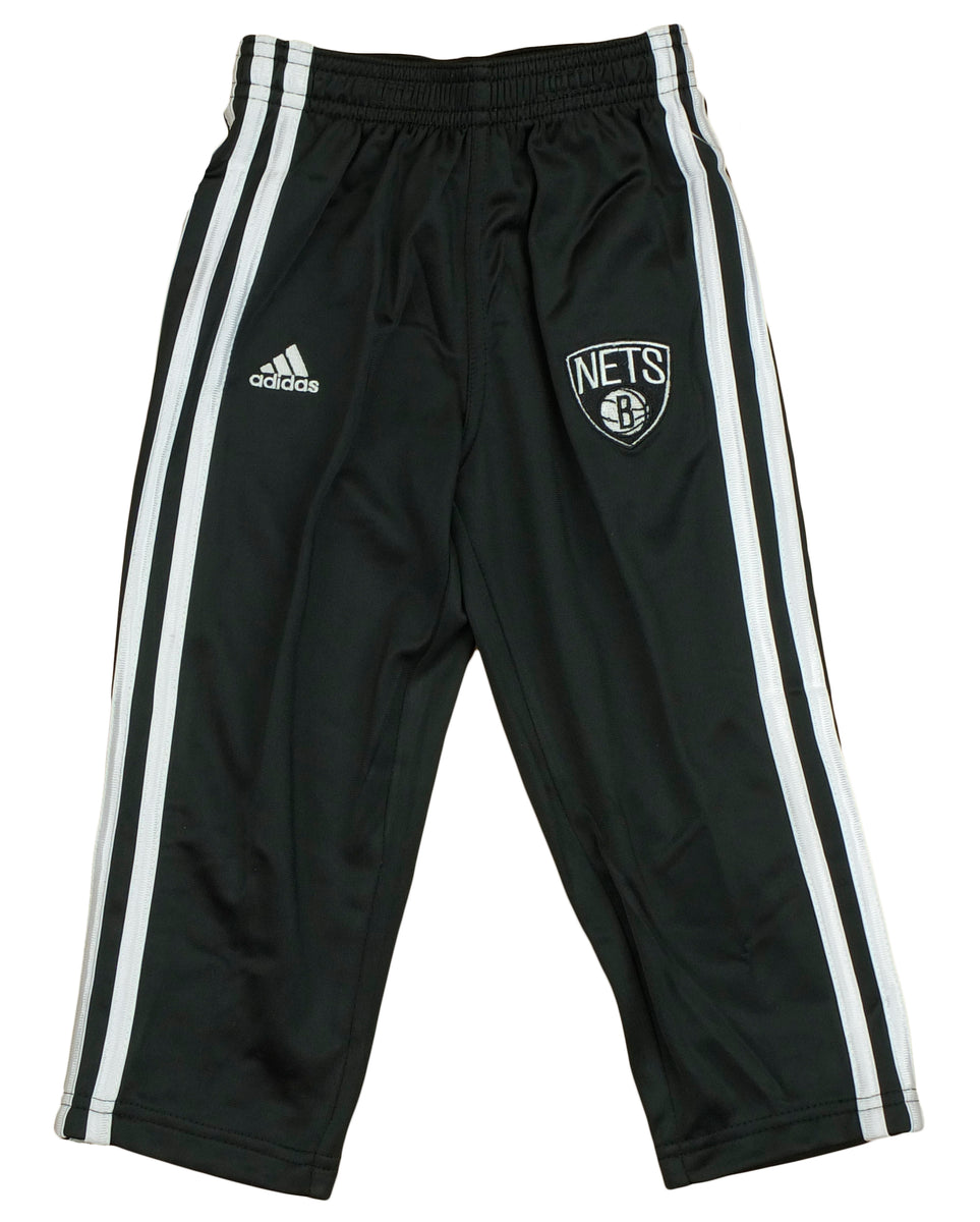 Adidas NBA Toddlers Brooklyn Nets Pre-Game Travel Pants, Gray - 2T