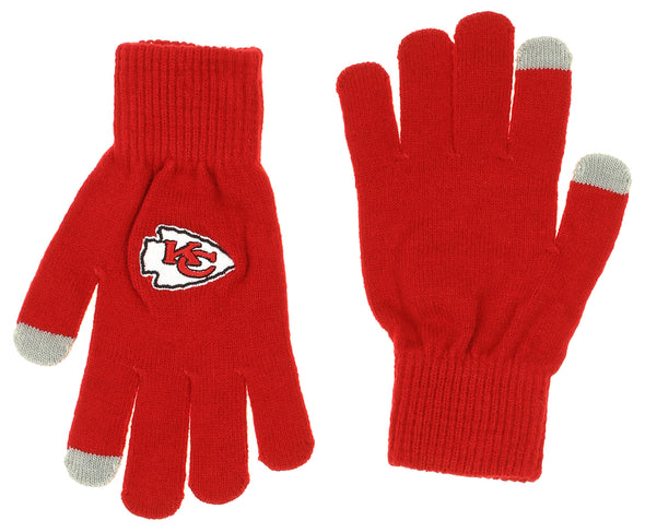 FOCO X Zubaz NFL Collab 3 Pack Glove Scarf & Hat Outdoor Winter Set, Kansas City Chiefs