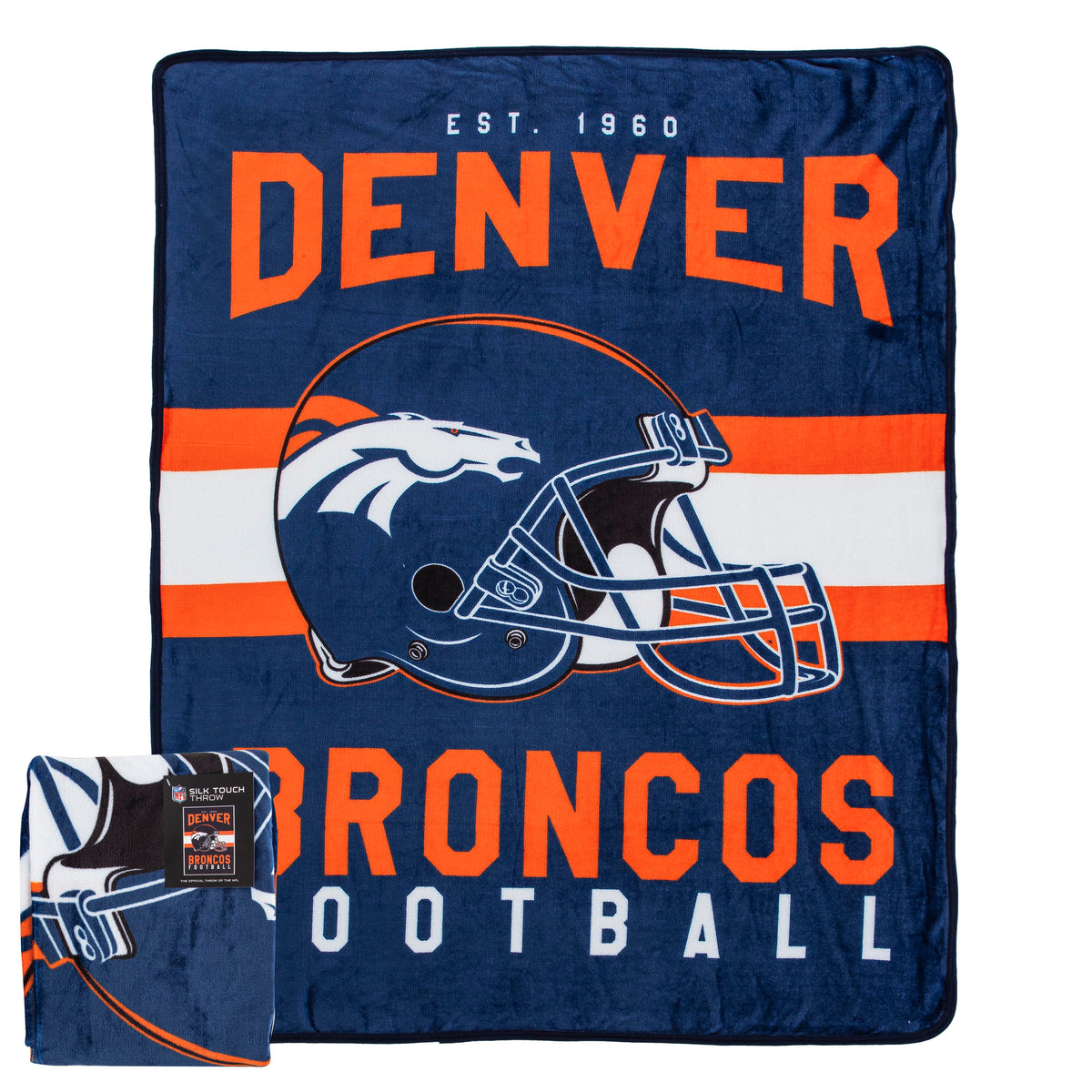 NFL Denver Broncos Adult Scarf & Glove Gift Set, One Size, Blue