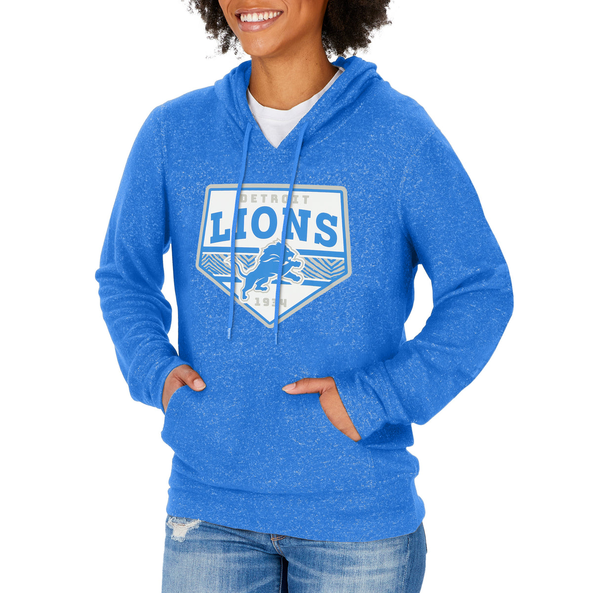 Zubaz NFL Women's Team Color Soft Hoodie with Pentagon Graphics