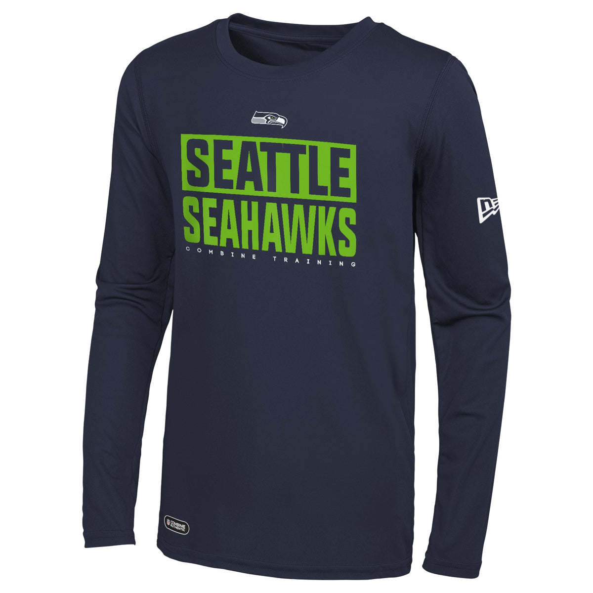 Seattle Seahawks Shirt Men Medium Gray Long Sleeve Tee NFL Team Apparel  Football