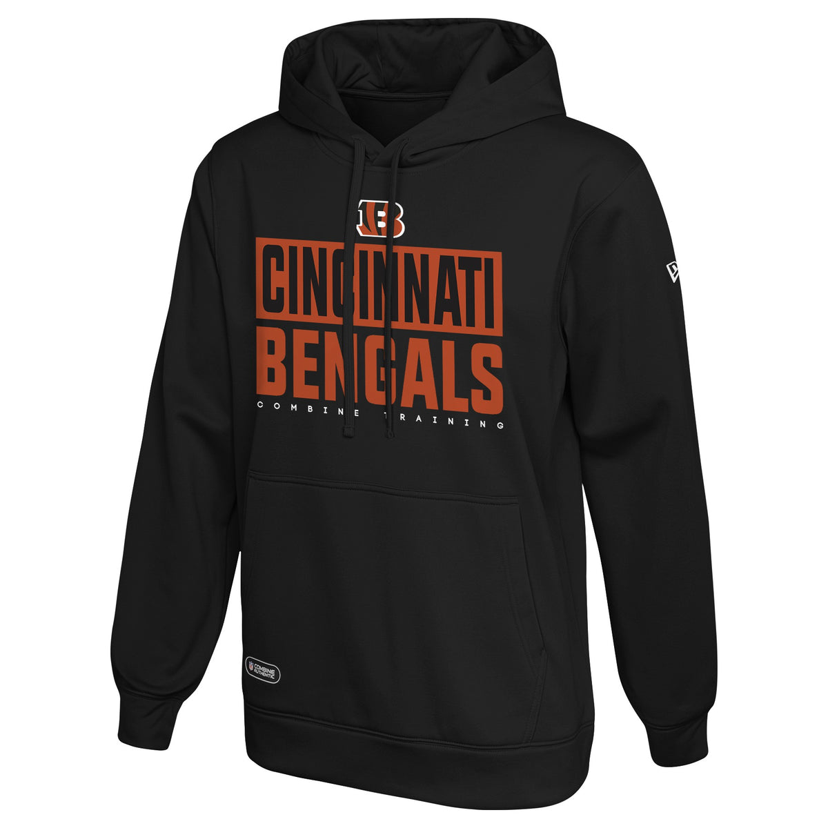 Men's New Era Orange Cincinnati Bengals Throwback Pullover Hoodie