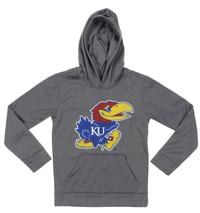 NCAA Youth Kansas Jayhawks Pullover Grey Hoodie
