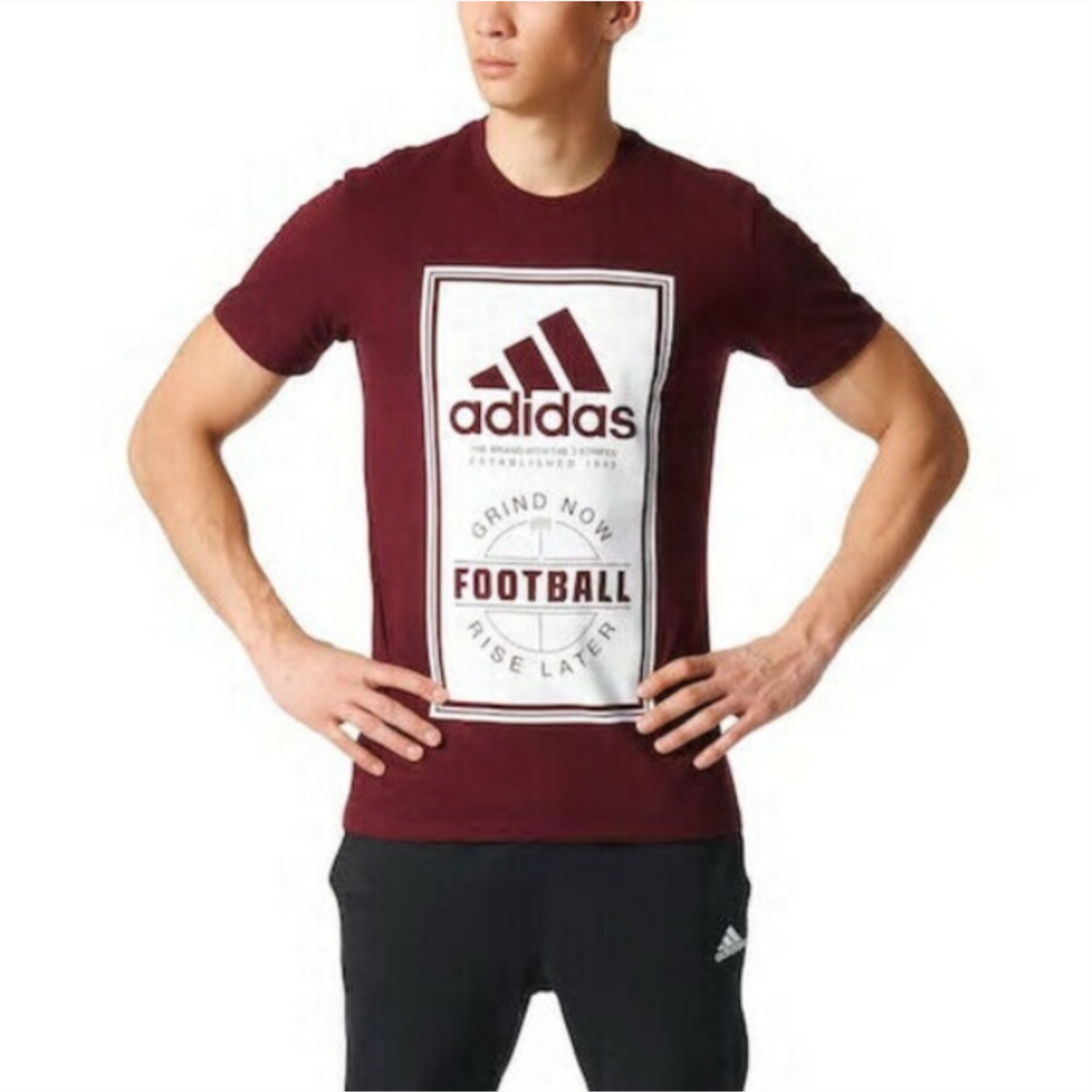 maroon adidas originals t shirt