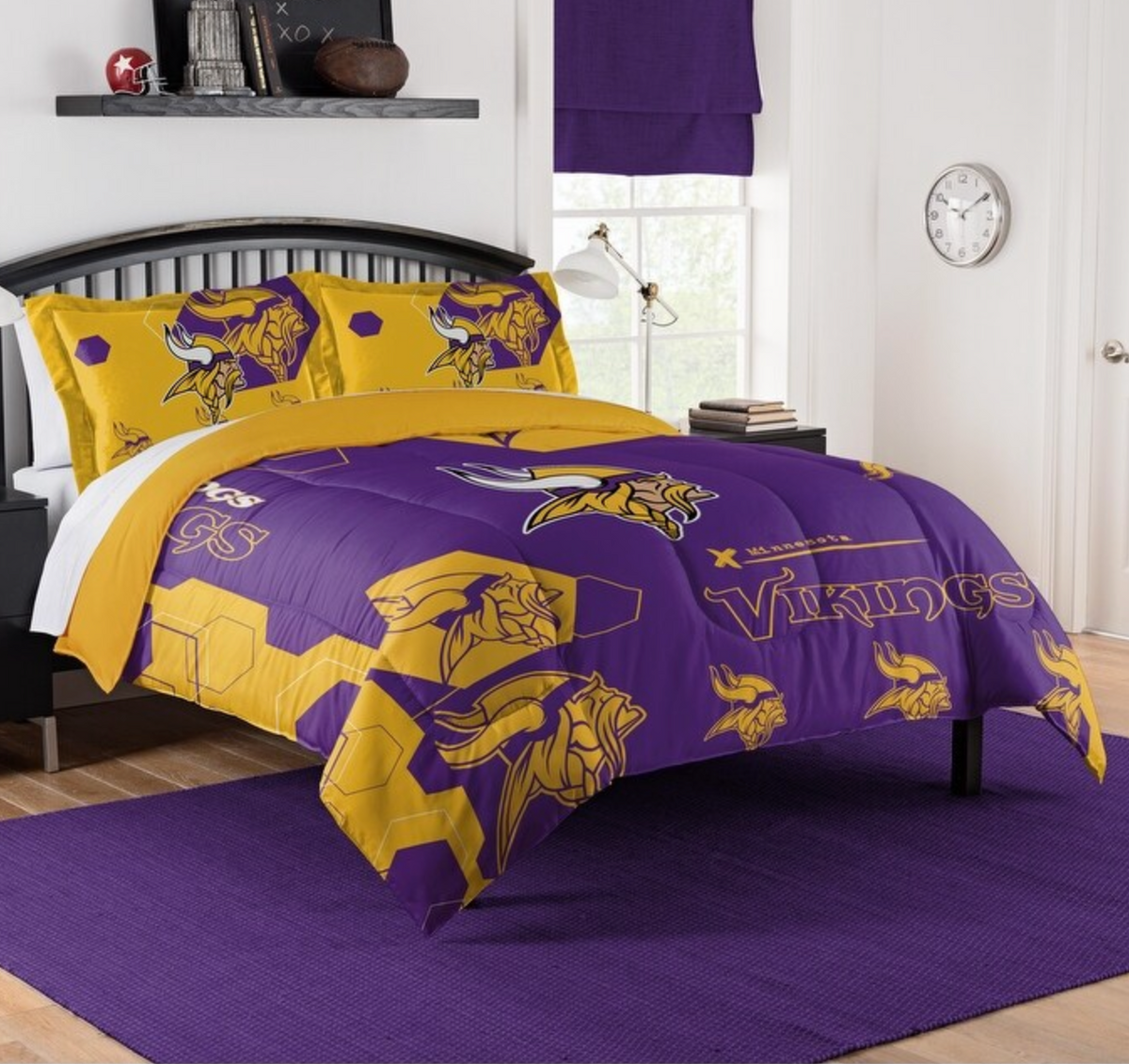 Northwest NFL Minnesota Vikings Hexagon Comforter &amp; Sham Set – Fanletic
