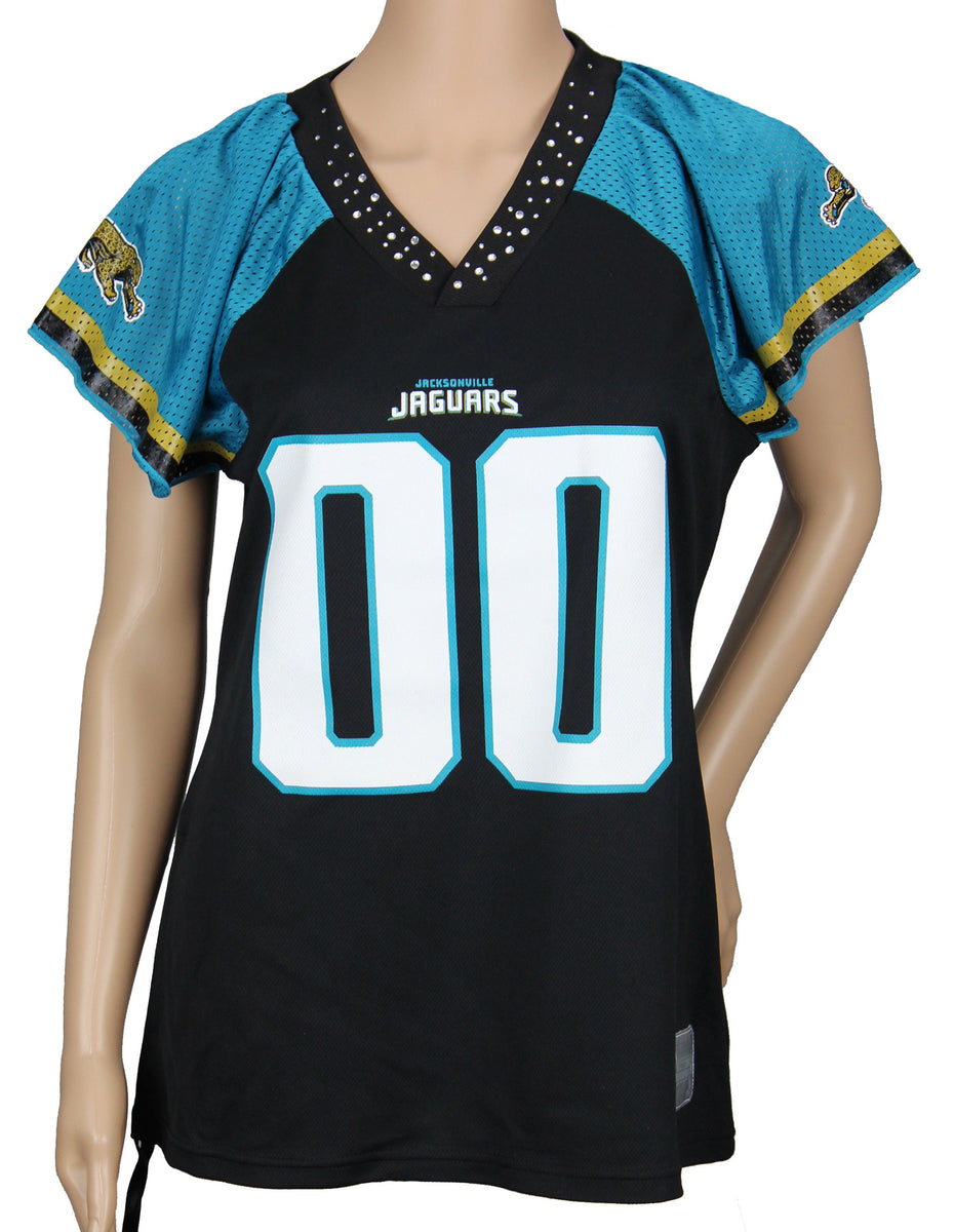 Reebok Jacksonville Jaguars NFL Women's Team Field Flirt Fashion Jersey, Black