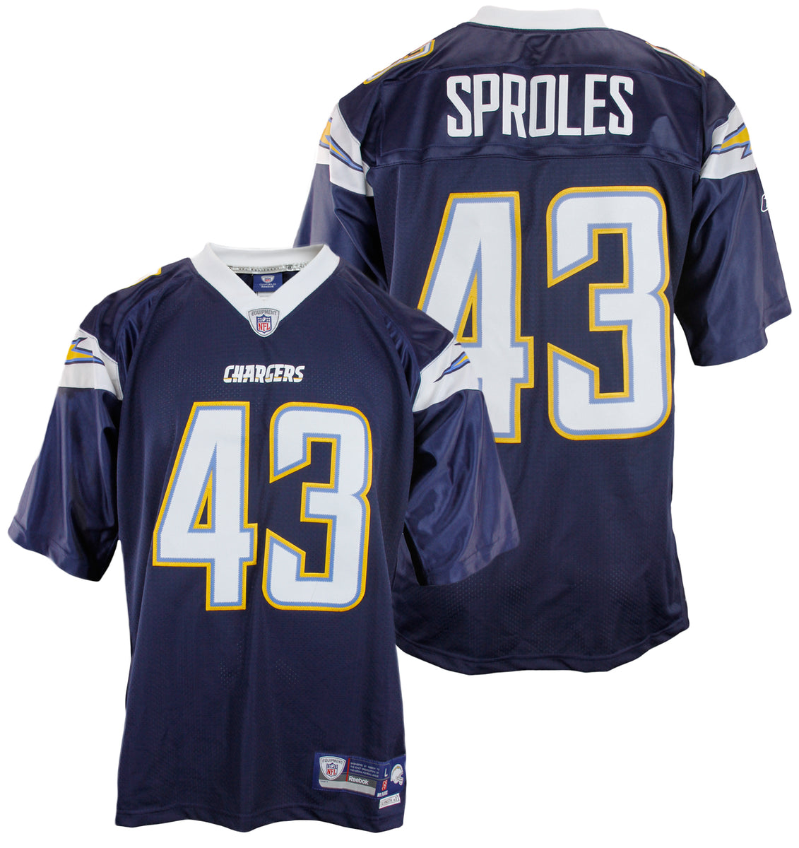 San Diego Chargers Darren Sproles #43 Powder Blue Jersey Reebok Sz Small