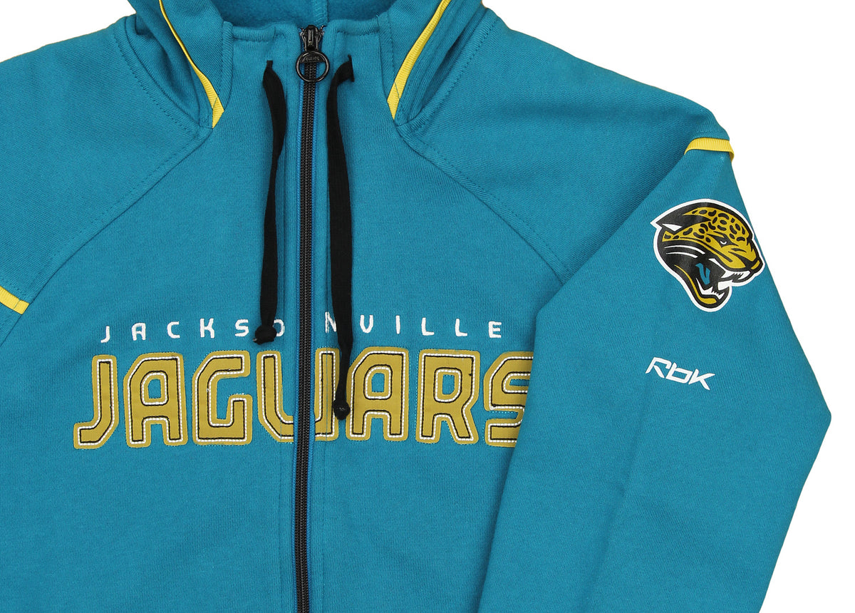 Reebok NFL Women's Jacksonville Jaguars Dazzle Trim Full Zip Hoodie,  Teal