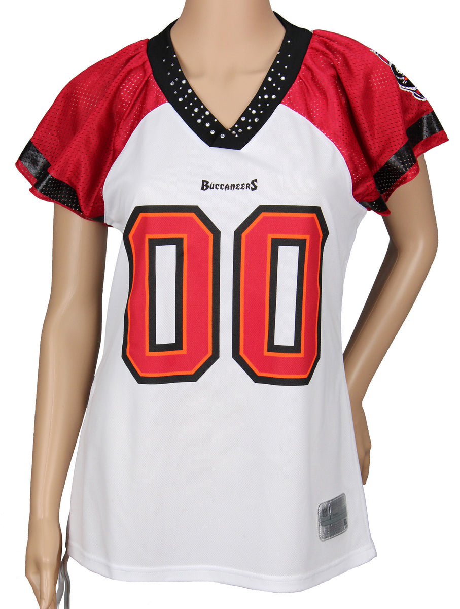 Football Fan Shop Officially Licensed NFL Women's Rhinestone Tee - Bucs