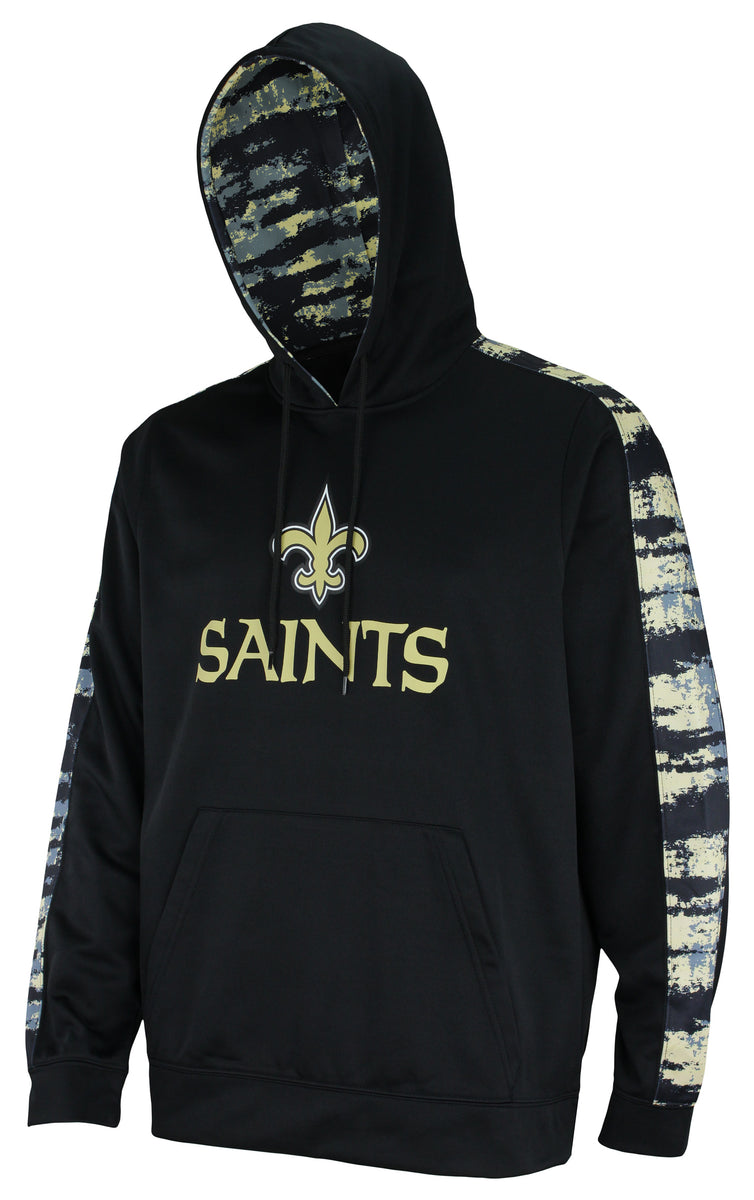 Zubaz NFL Men's New Orleans Saints Hoodie w/ Oxide Sleeves – Fanletic