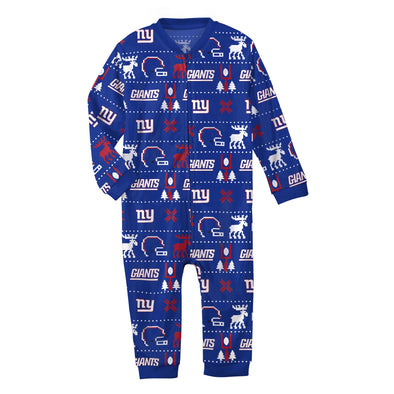 Outerstuff NFL Newborn New York Giants Banded Holiday Print Coverall
