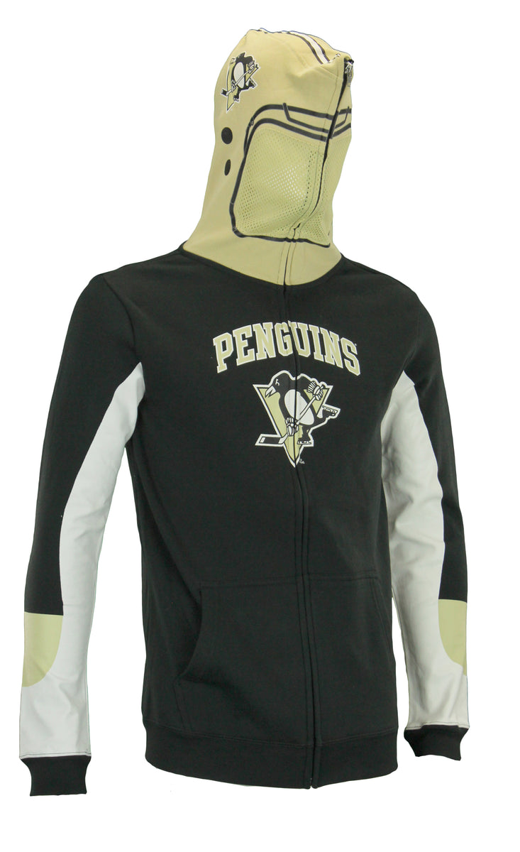 NHL Pittsburgh Penguins Cotton Black Full-Zip Hoodie