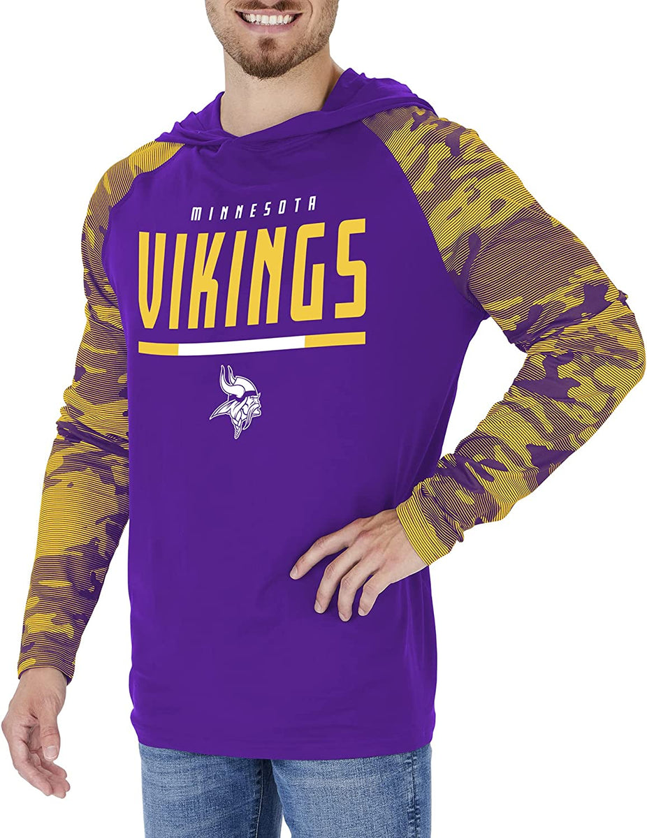 Zubaz NFL Men's Minnesota Vikings Solid Team Hoodie with Camo Lined Ho –  Fanletic