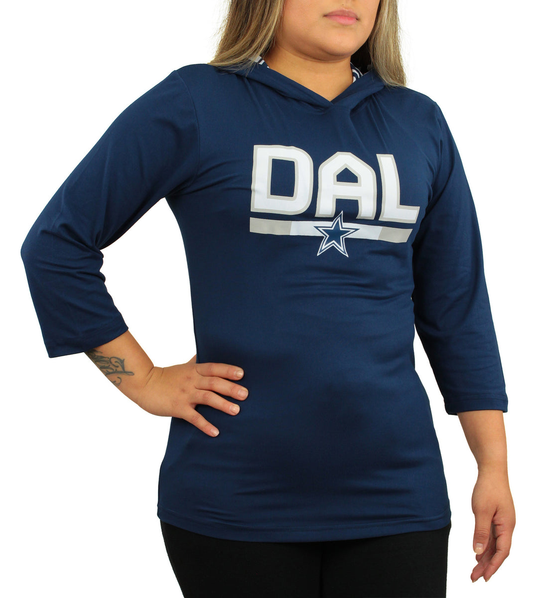 Zubaz NFL Women's Dallas Cowboys Solid Team Color Lightweight