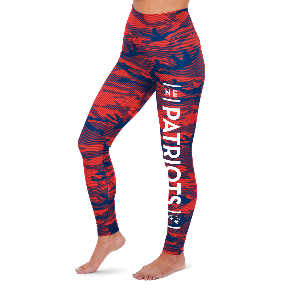 Zubaz NFL Women's New England Patriots Marled Camo Lines Leggings