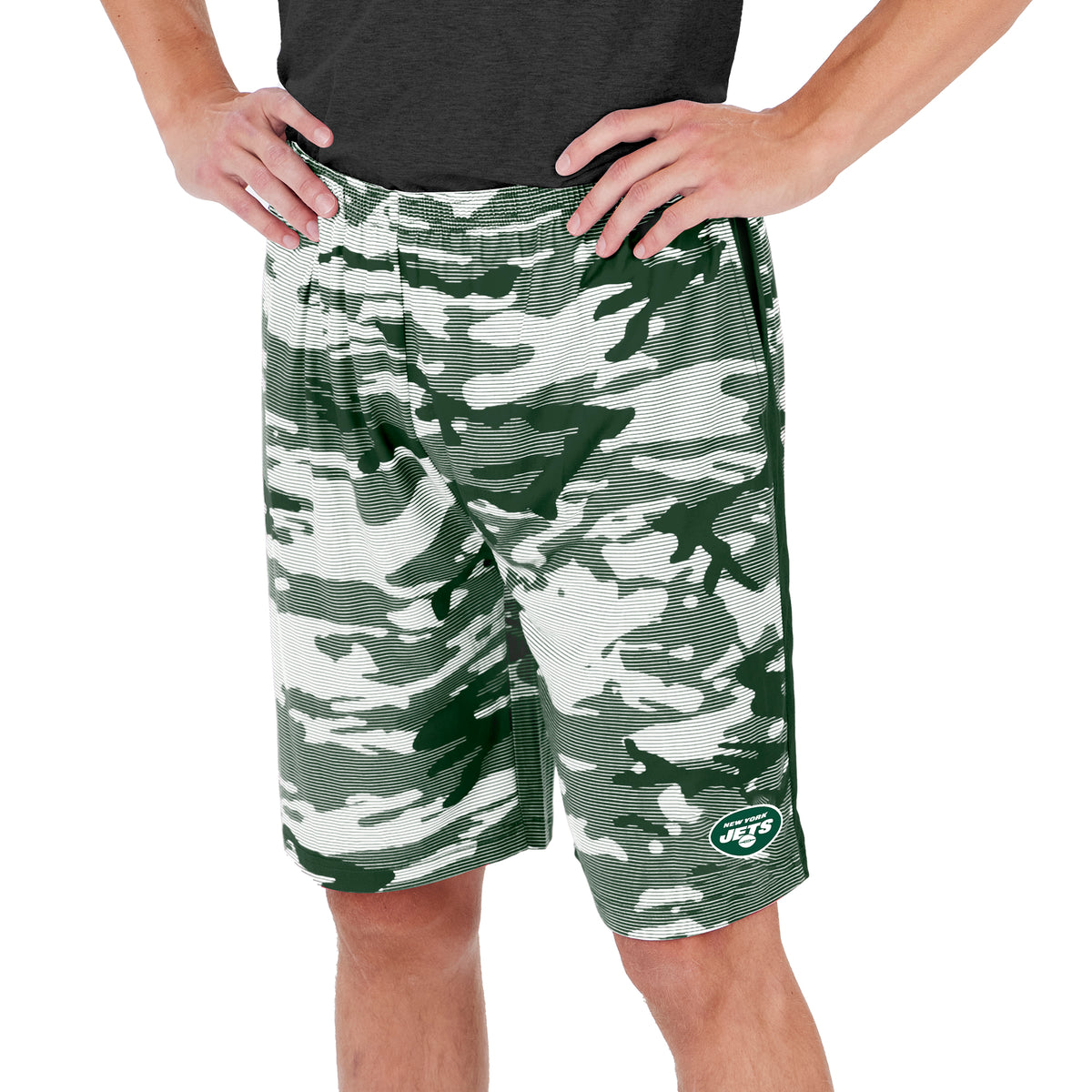 Zubaz Men's NFL Seattle Seahawks Lightweight Camo Lines Shorts with Logo