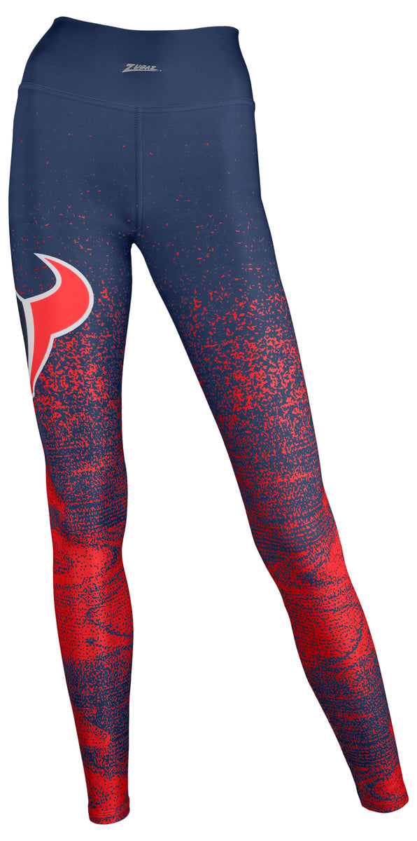 Zubaz NFL WOMENS HOUSTON TEXANS 2 PACK LEGGINGS - NAVY BLUE/RED SWIRL
