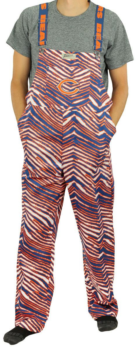 Zubaz Buffalo Bills Lined Zebra Striped Bib Overalls