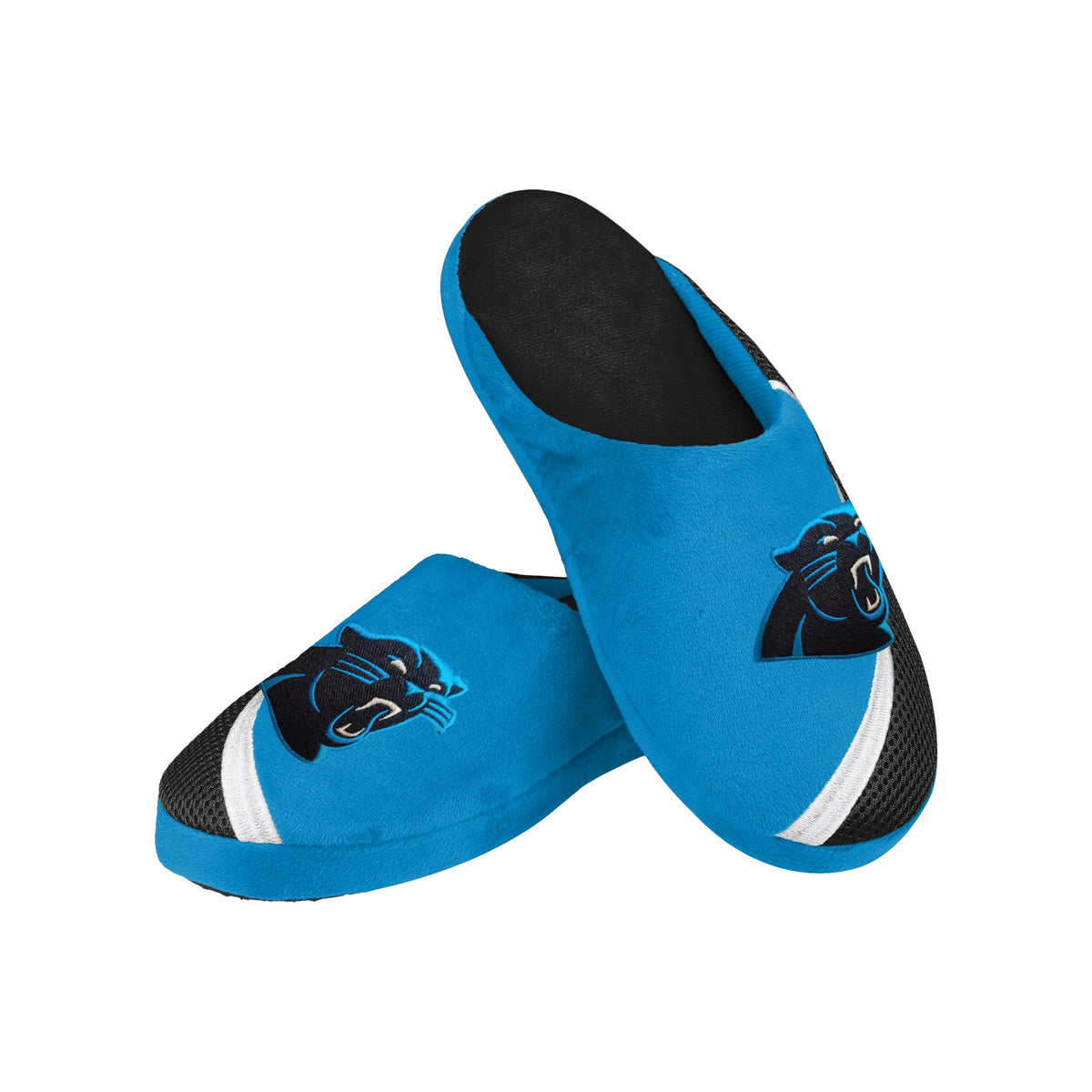 FOCO NFL Men s NFL Carolina Panthers 2022 Big Logo Color Edge Slippers