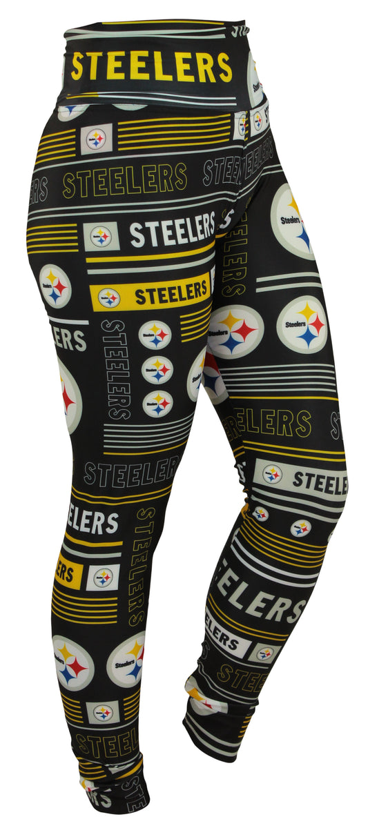 Officially Licensed NFL Women's Streak Legging by Zubaz - Steelers