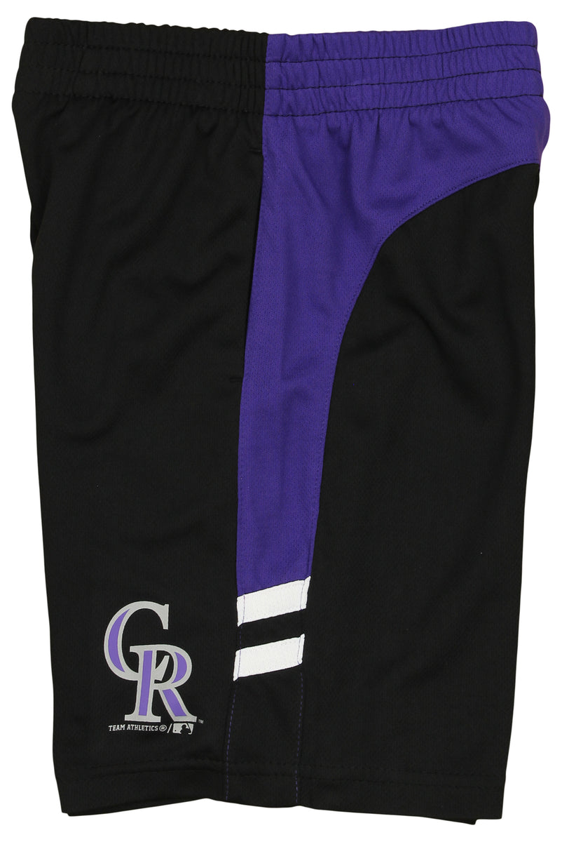  MLB Boy's Colorado Rockies Swim Shorts (Purple, 4