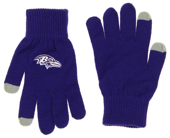 FOCO X Zubaz NFL Collab 3 Pack Glove Scarf & Hat Outdoor Winter Set, Baltimore Ravens