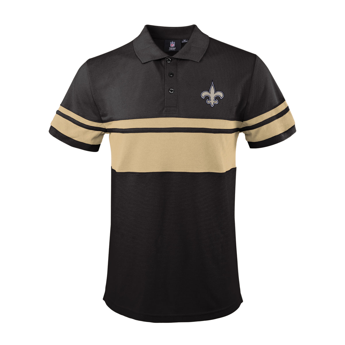 FOCO Men's NFL New Orleans Saints Stripe Polo Shirt – Fanletic