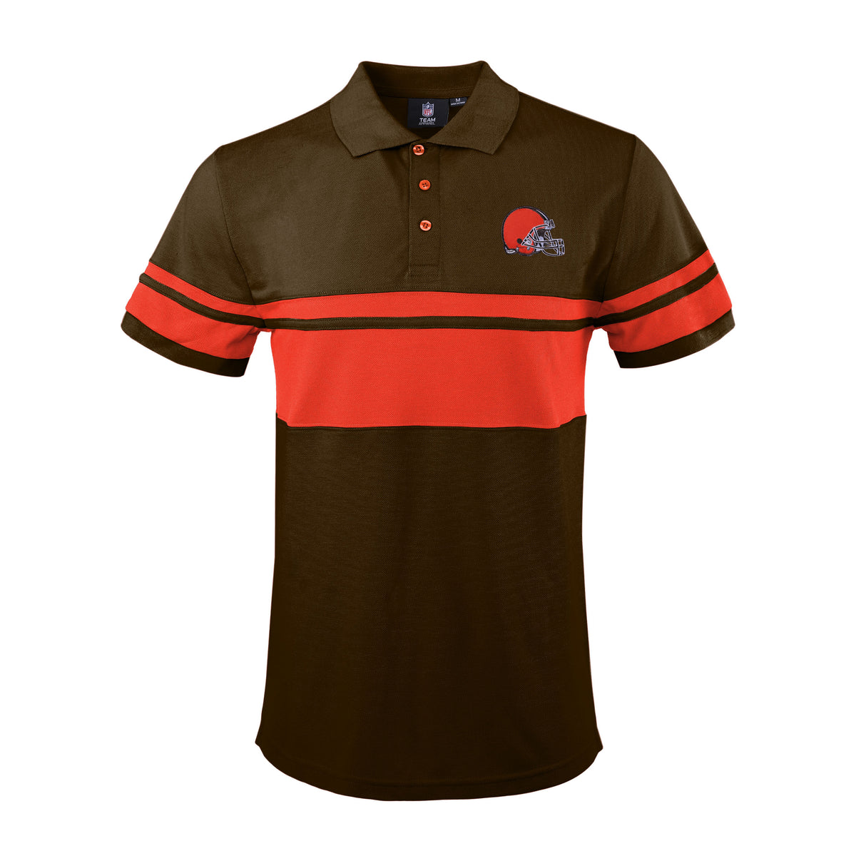 FOCO NFL Football Team Crest and Stripe Men's Polo Shirt, Buffalo